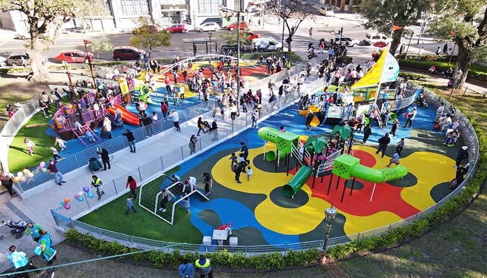 Nueve patios de juegos renovados en la ciudad de Buenos Aires