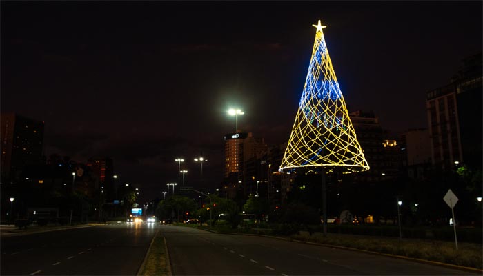 Luces navideñas en la Ciudad de Buenos Aires
